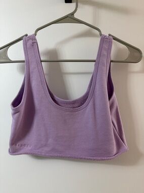 Lilac Scoop Neck Cropped Tank Top - LIKE NEW! Size XS/S